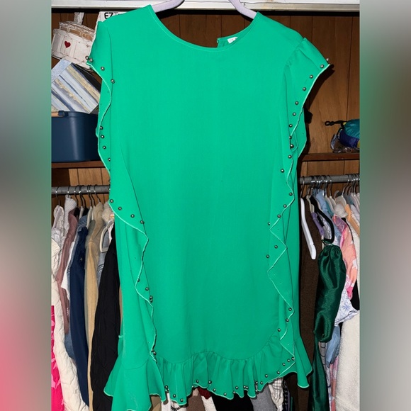 TCEC Green Ruffle Dress - Picture 2 of 3